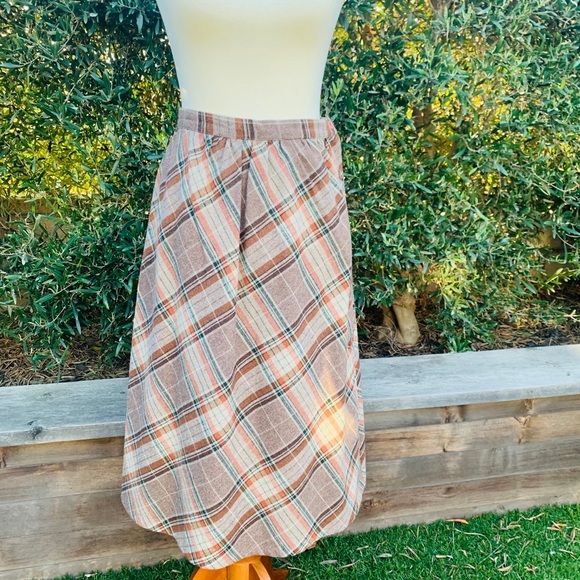 Alfred Paquette Brown Wool Skirt - Picture 4 of 8